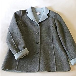 Pendleton Light Blue & Gray Reversible Wool Jacket